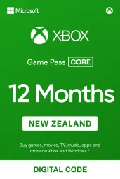 Product Image - Xbox Game Pass Core 12 Months (NZ) - Xbox Live - Digital Code