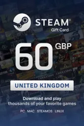 Product Image - Steam Wallet £60 GBP Gift Card (UK) - Digital Code