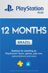 Product Image - PlayStation Plus 12 Months Membership (BR) - PSN - Digital Code