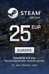 Product Image - Steam Wallet 25 EUR Gift Card (Europe) - Digital Key