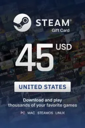 Product Image - Steam Wallet $45 USD Gift Card (US) - Digital Code