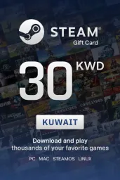 Steam Wallet 30 KWD Gift Card (KW) - Digital Code