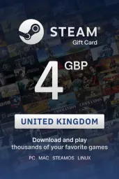Product Image - Steam Wallet £4 GBP Gift Card (UK) - Digital Code