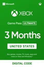 Product Image - Xbox Game Pass Ultimate 3 Months (United States) - Xbox Live - Digital Key