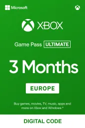 Product Image - Xbox Game Pass Ultimate 3 Months (EU) - Xbox Live - Digital Code