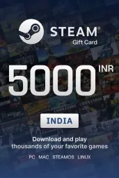 Product Image - Steam Wallet ₹5000 INR Gift Card (IN) - Digital Code