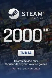 Steam Wallet ₹2000 INR Gift Card (IN) - Digital Code