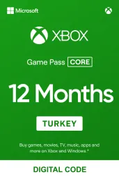 Xbox Game Pass Core 12 Months (Turkey) - Xbox Live - Digital Key