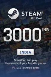 Product Image - Steam Wallet ₹3000 INR Gift Card (IN) - Digital Code
