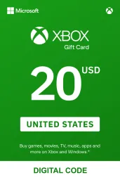 Xbox 20 USD Gift Card (United States) - Digital Code