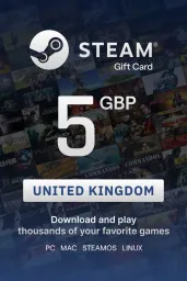 Product Image - Steam Wallet £5 GBP Gift Card (UK) - Digital Code