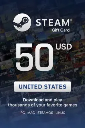 Product Image - Steam Wallet $50 USD Gift Card (US) - Digital Code