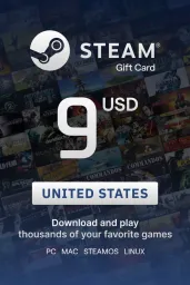 Steam Wallet $9 USD Gift Card (US) - Digital Code