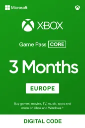 Xbox Game Pass Core 3 Months (Europe) - Xbox Live - Digital Key