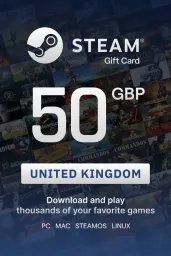 Product Image - Steam Wallet 50 GBP Gift Card (United Kingdom) - Digital Key