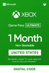 Xbox Game Pass Ultimate 1 Month Non-Stackable (United States) - Xbox Live - Digital Key