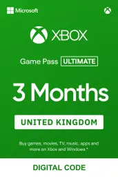 Product Image - Xbox Game Pass Ultimate 3 Months (UK) - Xbox Live - Digital Code