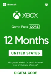 Product Image - Xbox Game Pass Core 12 Months (US) - Xbox Live - Digital Code