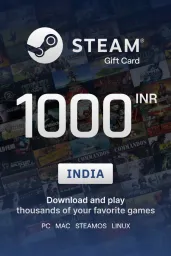 Product Image - Steam Wallet 1000 INR Gift Card (India) - Digital Key