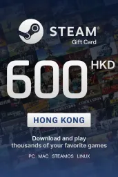 Steam Wallet $600 HKD Gift Card (HK) - Digital Code