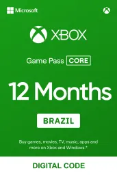 Product Image - Xbox Game Pass Core 12 Months (BR) - Xbox Live - Digital Code