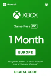 Product Image - Xbox Game Pass for PC (EU) - 1 Month - Digital Code