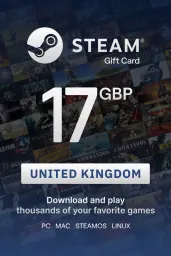 Product Image - Steam Wallet £17 GBP Gift Card (UK) - Digital Code