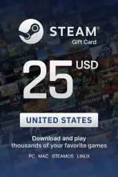 Product Image - Steam Wallet $25 USD Gift Card (US) - Digital Code