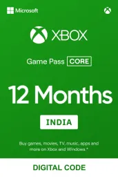 Product Image - Xbox Game Pass Core (Essential) 12 Months (India) - Xbox Live - Digital Key
