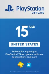 Product Image - PlayStation Store 15 USD Gift Card (United States) - Digital Key