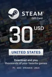 Steam Wallet $30 USD Gift Card (US) - Digital Code