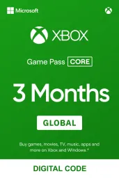 Product Image - Xbox Game Pass Core (Essential) 3 Months (Global) - Xbox Live - Digital Key