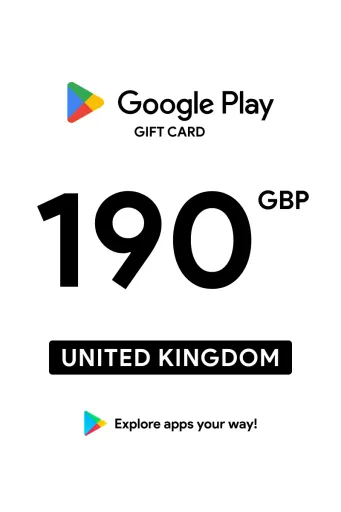 Google Play 190 GBP Gift Card (United Kingdom) - Digital Key