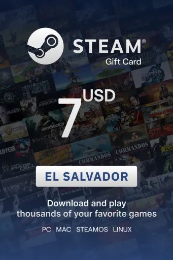 Steam Wallet 7 USD Gift Card (El Salvador) - Digital Key