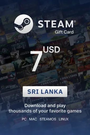 Steam Wallet 7 USD Gift card (Sri Lanka) - Digital Key