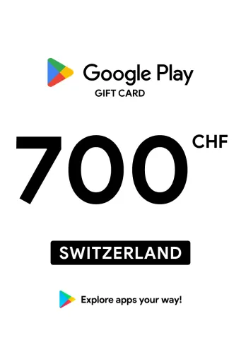 Google Play 700 CHF Gift Card (Switzerland) - Digital Key