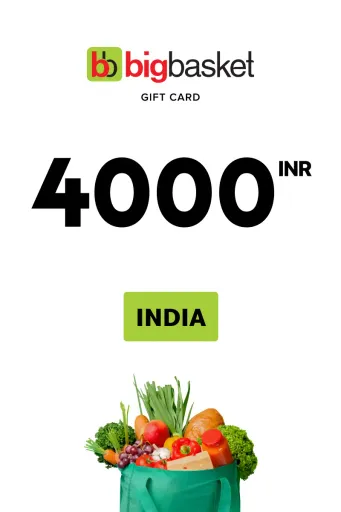 Product Image - Bigbasket 4000 INR Gift Card (India) - Digital Key