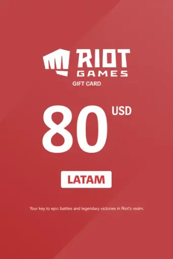 Riot Access 80 USD Gift Card (LATAM) - Digital Key