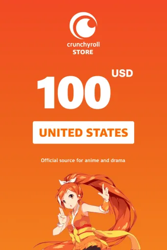 Crunchyroll Store 100 USD Gift Card (United States) - Digital Key