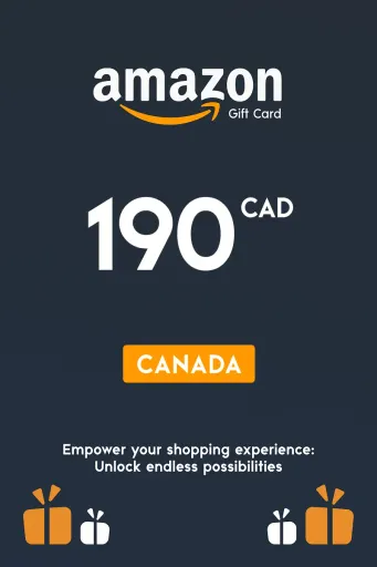 Amazon 190 CAD Gift Card (Canada) - Digital Key