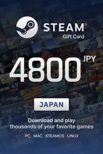 Steam Wallet 4800 JPY Gift Card (Japan) - Digital Key