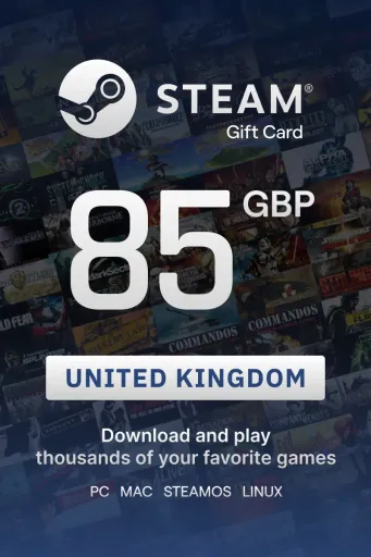 Steam Wallet 85 GBP Gift Card (United Kingdom) - Digital Key