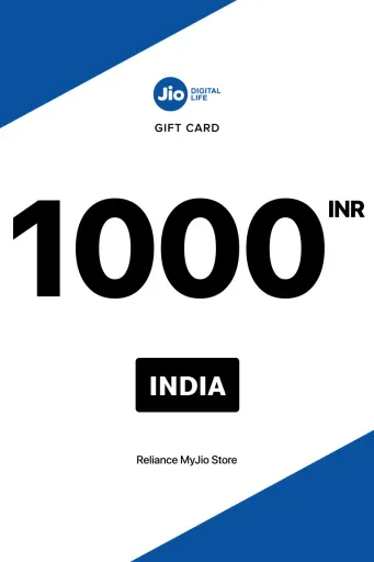 Reliance MyJio Store 1000 INR Gift Card (India) - Digital Key