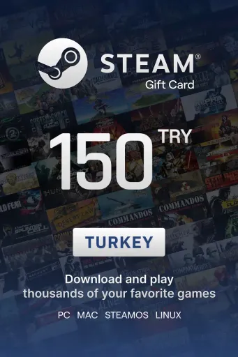 Steam Wallet 150 TRY Gift Card (Turkey) - Digital Key