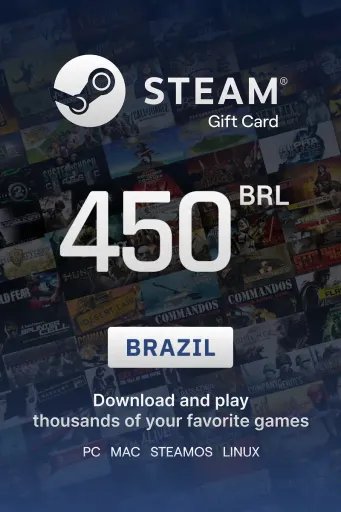 Steam Wallet 450 BRL Gift Card (Brazil) - Digital Key