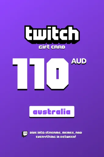 Twitch 110 AUD Gift Card (Australia) - Digital Key