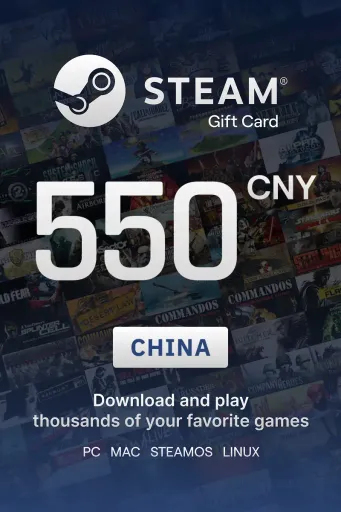 Steam Wallet 550 CNY Gift Card (China) - Digital Key