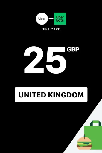 Product Image - Uber & Uber Eats 25 GBP Gift Card (United Kingdom) - Digital Key