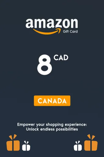 Amazon 8 CAD Gift Card (Canada) - Digital Key
