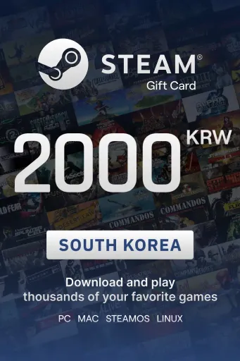 Steam Wallet 2000 KRW Gift Card (South Korea) - Digital Key
